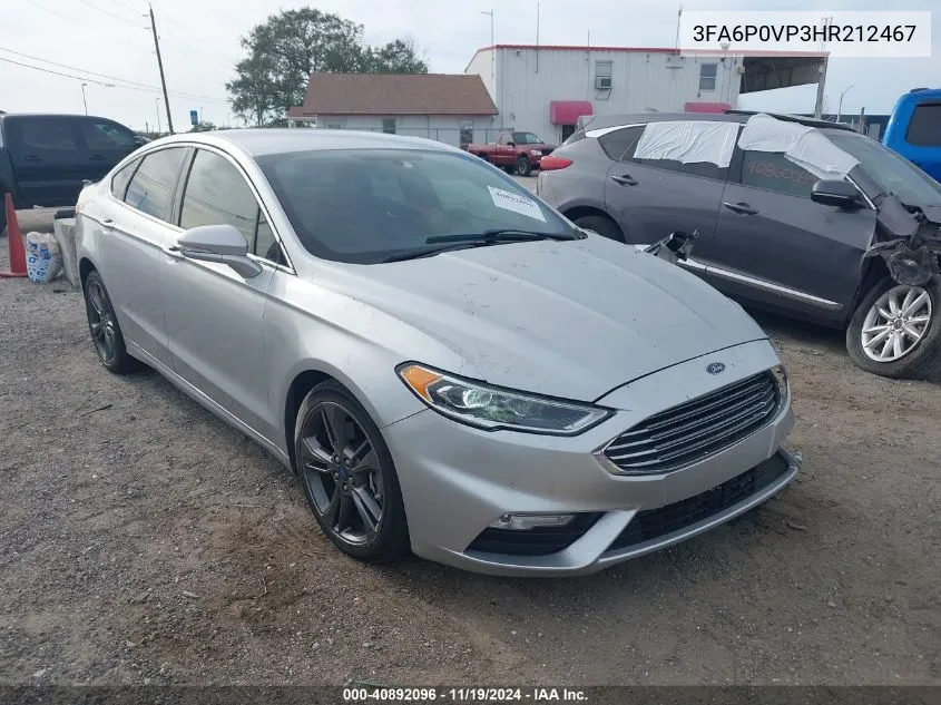 2017 Ford Fusion Sport VIN: 3FA6P0VP3HR212467 Lot: 40892096