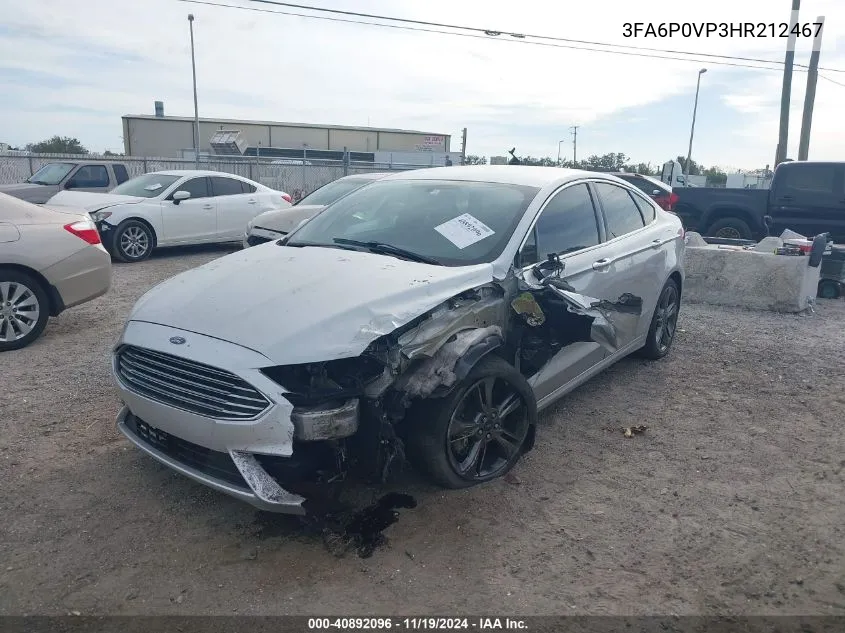 2017 Ford Fusion Sport VIN: 3FA6P0VP3HR212467 Lot: 40892096