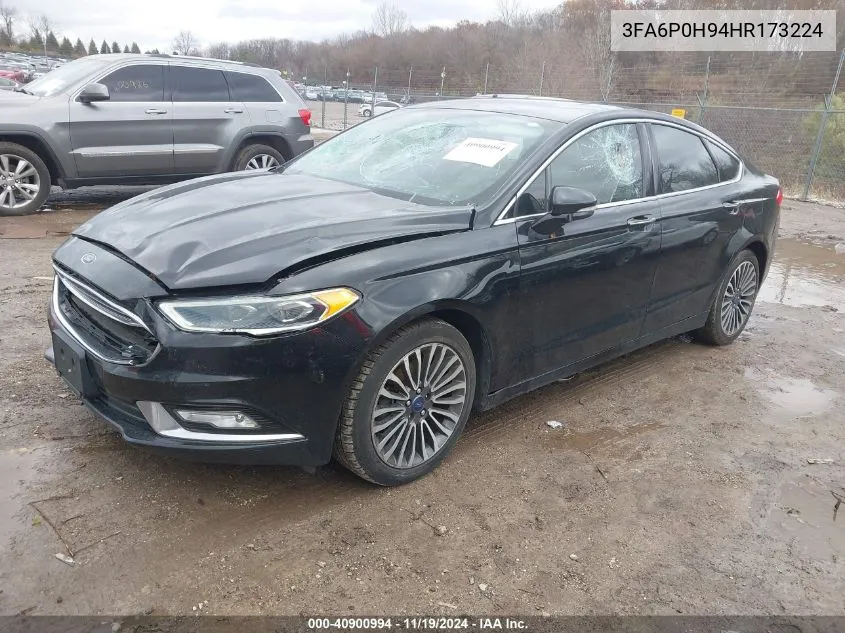 2017 Ford Fusion Se VIN: 3FA6P0H94HR173224 Lot: 40900994