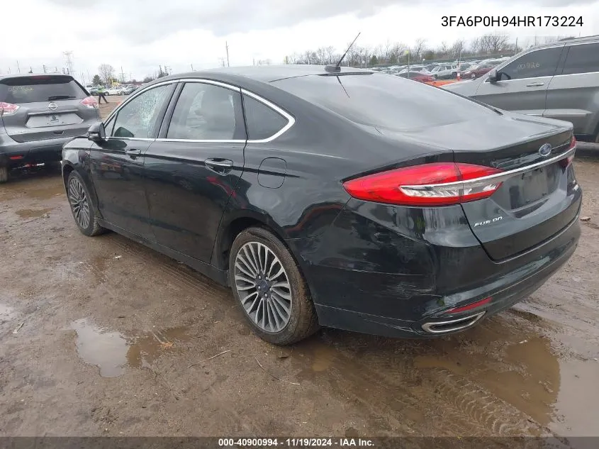 2017 Ford Fusion Se VIN: 3FA6P0H94HR173224 Lot: 40900994