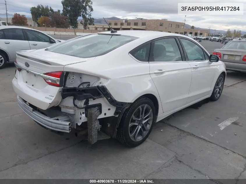 2017 Ford Fusion Se VIN: 3FA6P0H95HR417284 Lot: 40903670