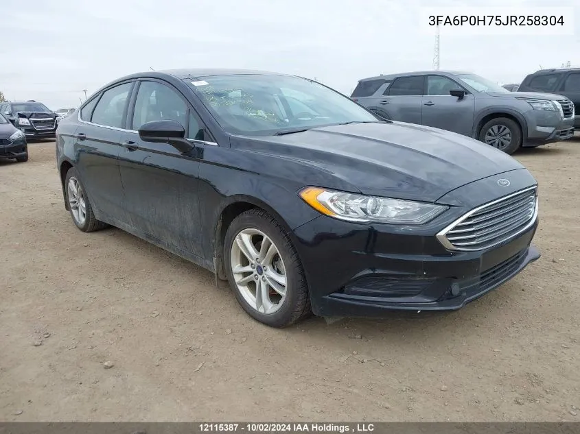 2018 Ford Fusion Se VIN: 3FA6P0H75JR258304 Lot: 12115387