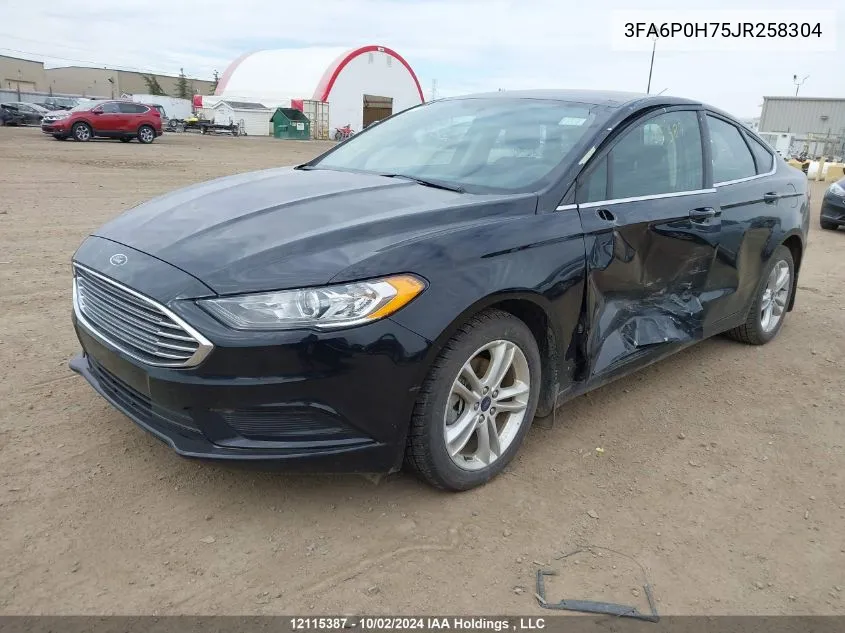 2018 Ford Fusion Se VIN: 3FA6P0H75JR258304 Lot: 12115387