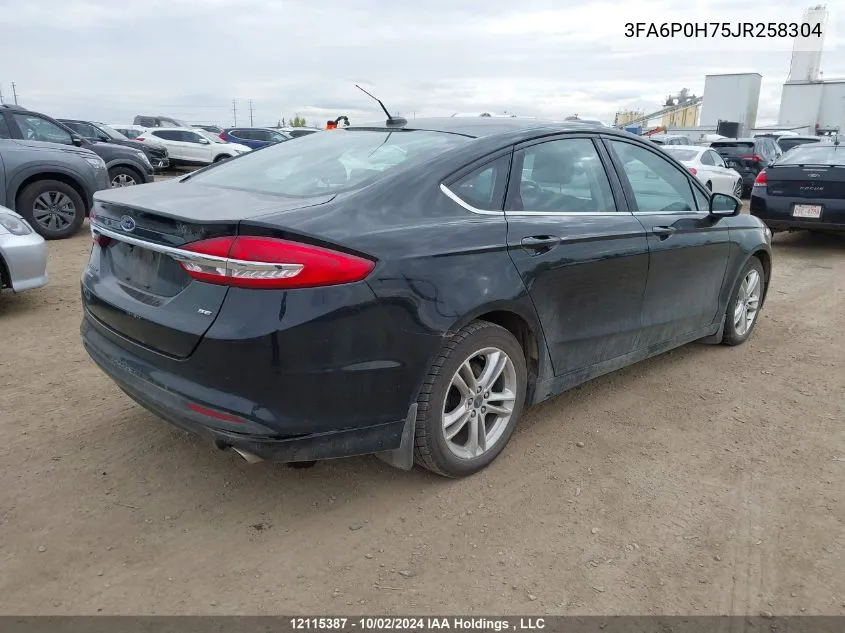 2018 Ford Fusion Se VIN: 3FA6P0H75JR258304 Lot: 12115387