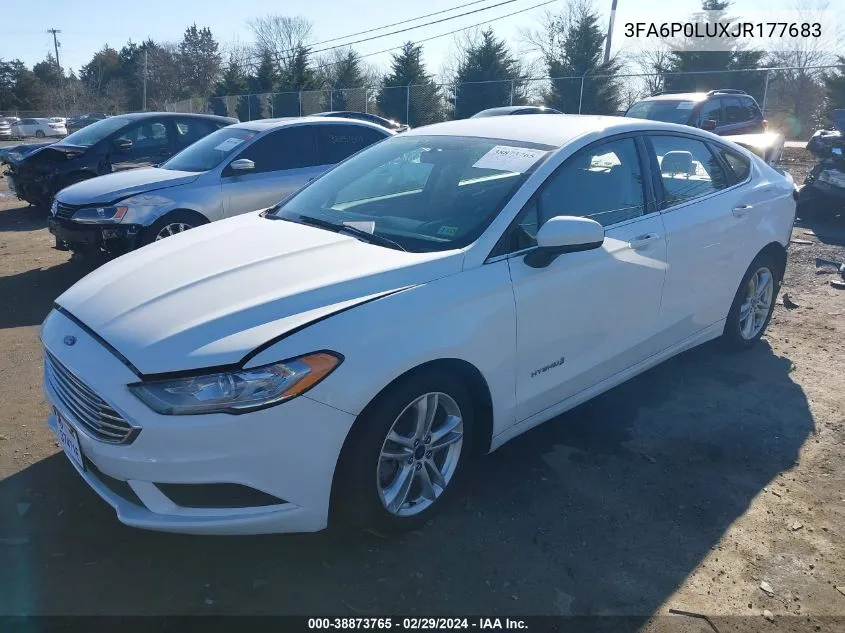 2018 Ford Fusion Hybrid Se VIN: 3FA6P0LUXJR177683 Lot: 38873765