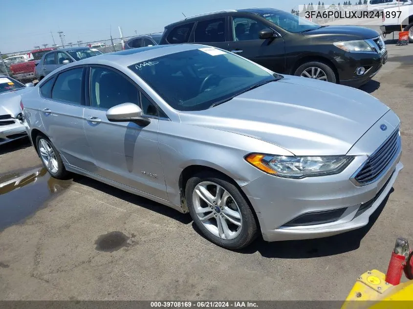 2018 Ford Fusion Hybrid Se VIN: 3FA6P0LUXJR241897 Lot: 39708169