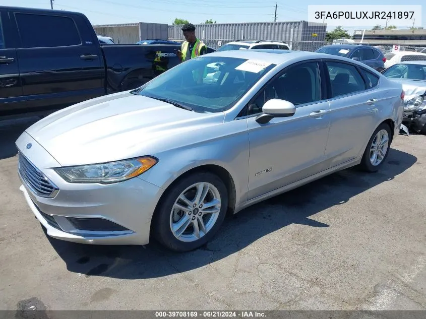 2018 Ford Fusion Hybrid Se VIN: 3FA6P0LUXJR241897 Lot: 39708169