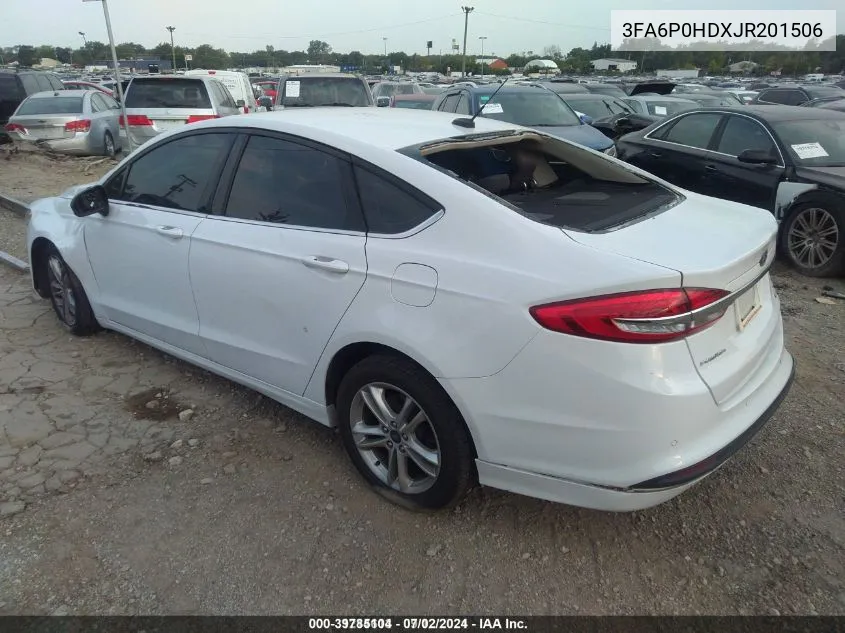 3FA6P0HDXJR201506 2018 Ford Fusion Se