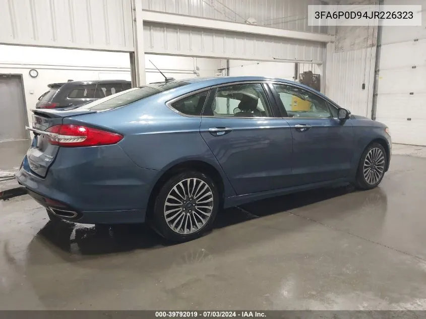 2018 Ford Fusion Titanium VIN: 3FA6P0D94JR226323 Lot: 39792019