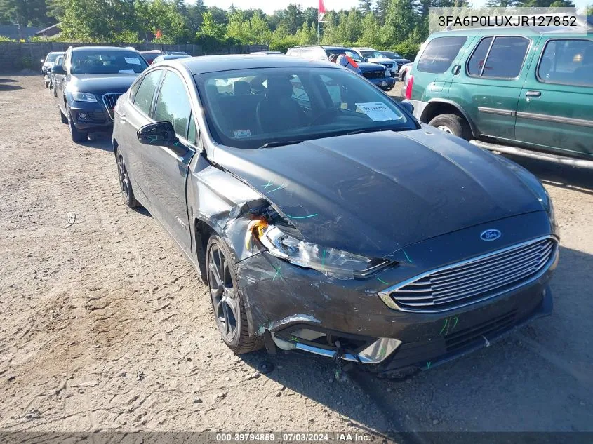 3FA6P0LUXJR127852 2018 Ford Fusion Hybrid Se