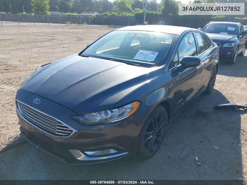 3FA6P0LUXJR127852 2018 Ford Fusion Hybrid Se