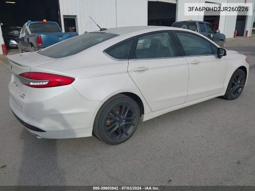 2018 Ford Fusion Se VIN: 3FA6P0HD2JR260226 Lot: 39803842