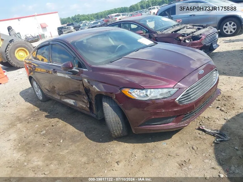 2018 Ford Fusion Se VIN: 3FA6P0H73JR175888 Lot: 39817122