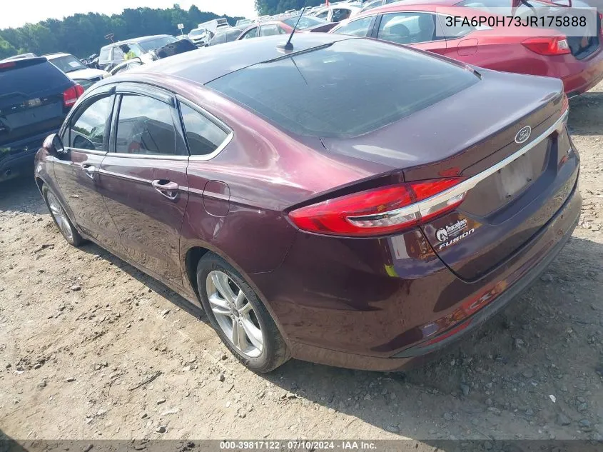 2018 Ford Fusion Se VIN: 3FA6P0H73JR175888 Lot: 39817122