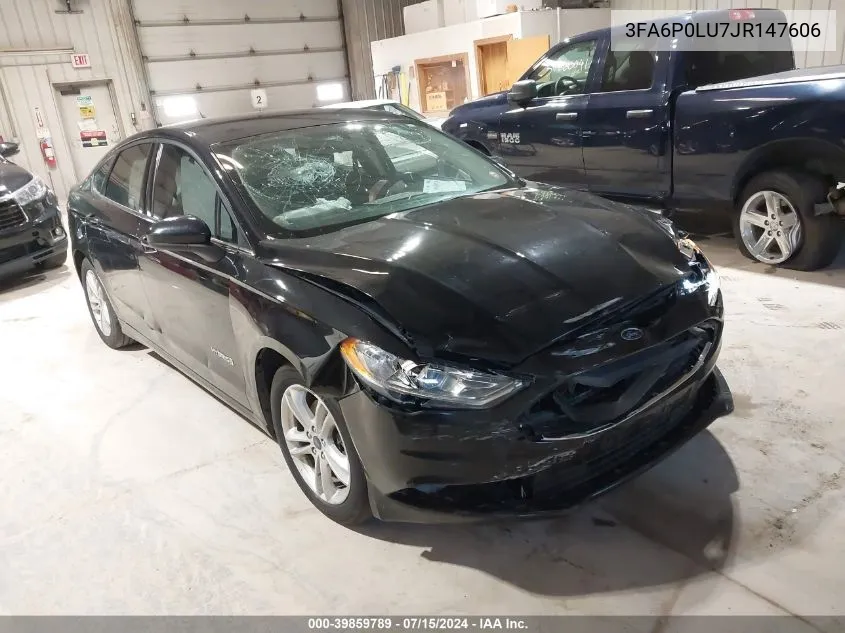 2018 Ford Fusion Hybrid Se VIN: 3FA6P0LU7JR147606 Lot: 39859789