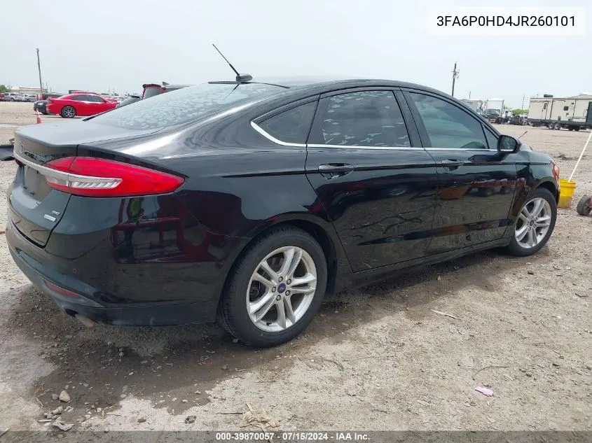 2018 Ford Fusion Se VIN: 3FA6P0HD4JR260101 Lot: 39870057