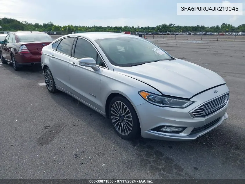 3FA6P0RU4JR219045 2018 Ford Fusion Hybrid Titanium