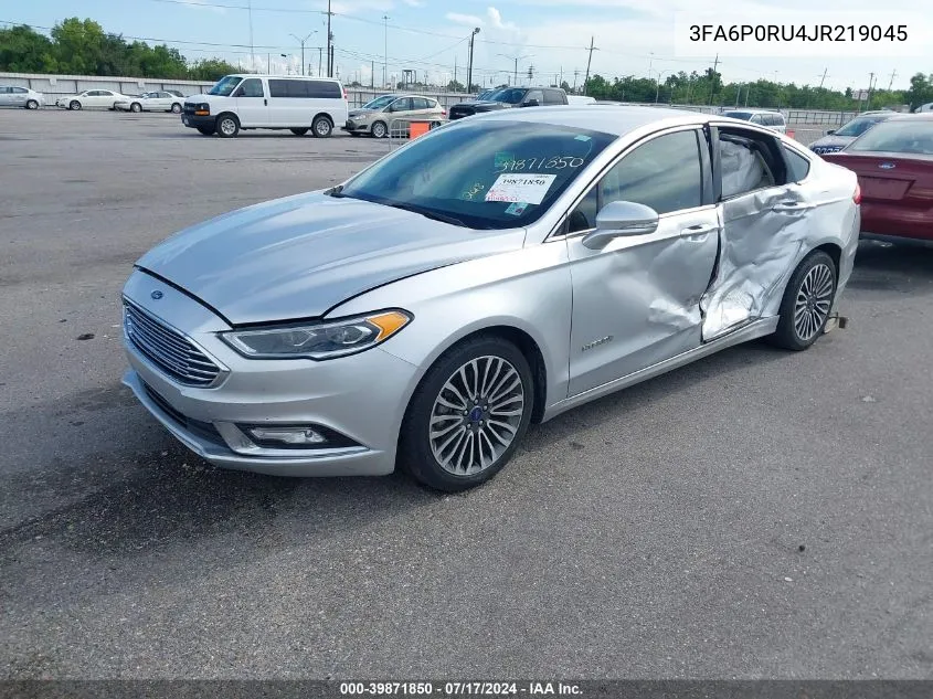 3FA6P0RU4JR219045 2018 Ford Fusion Hybrid Titanium