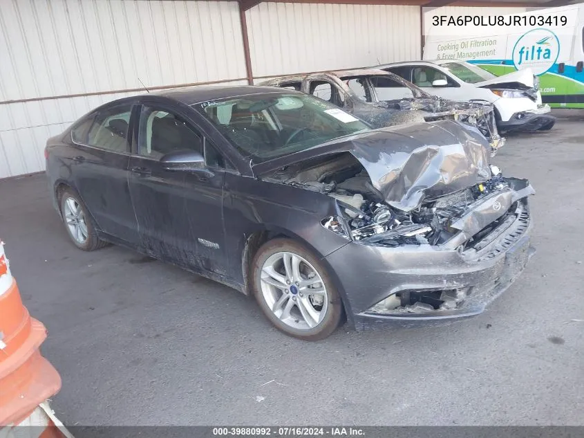 3FA6P0LU8JR103419 2018 Ford Fusion Se Hybrid