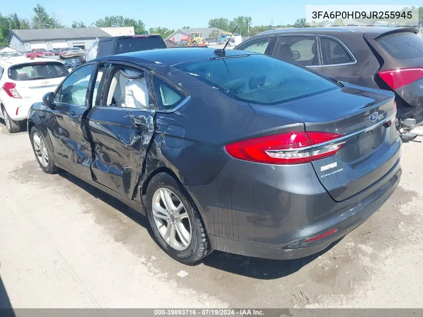 2018 Ford Fusion Se VIN: 3FA6P0HD9JR255945 Lot: 39893716