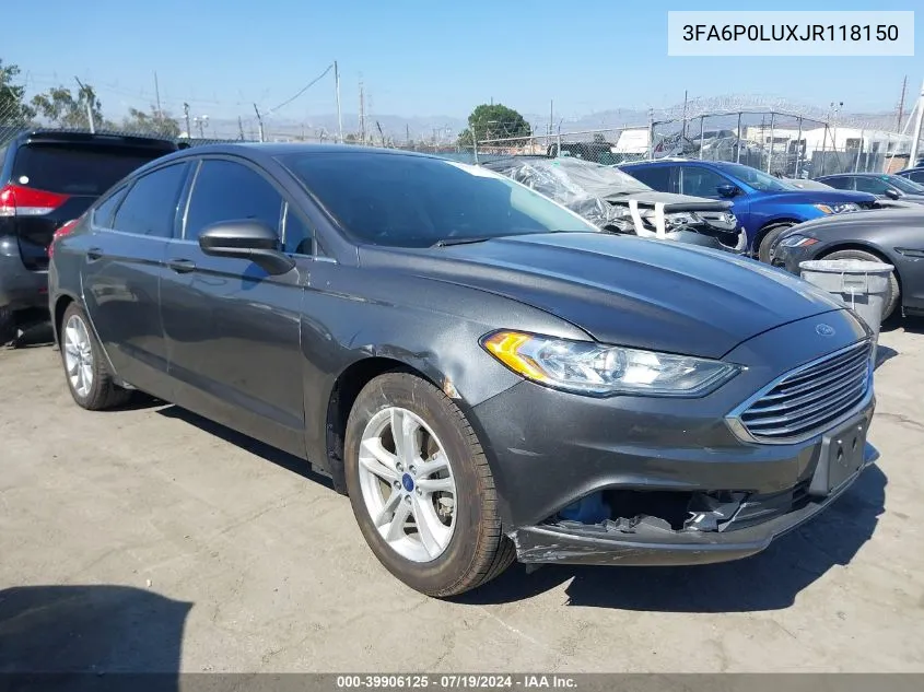 3FA6P0LUXJR118150 2018 Ford Fusion Hybrid Se