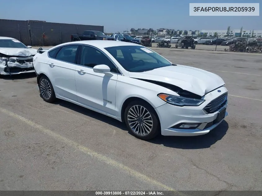 3FA6P0RU8JR205939 2018 Ford Fusion Hybrid Titanium