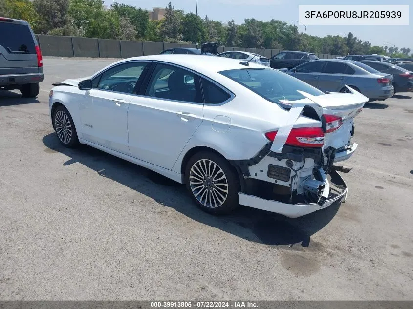 3FA6P0RU8JR205939 2018 Ford Fusion Hybrid Titanium