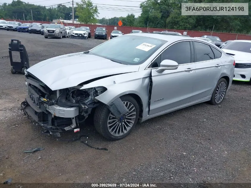 2018 Ford Fusion Hybrid Titanium VIN: 3FA6P0RU3JR124198 Lot: 39929659