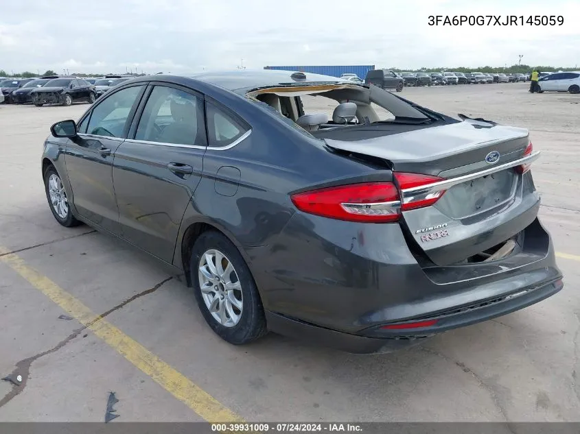 3FA6P0G7XJR145059 2018 Ford Fusion S