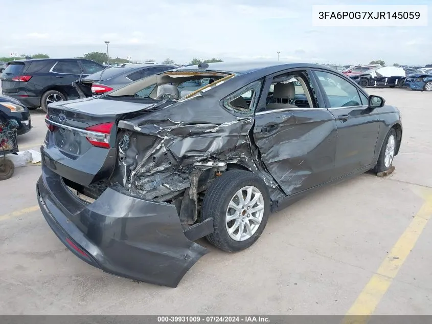 3FA6P0G7XJR145059 2018 Ford Fusion S