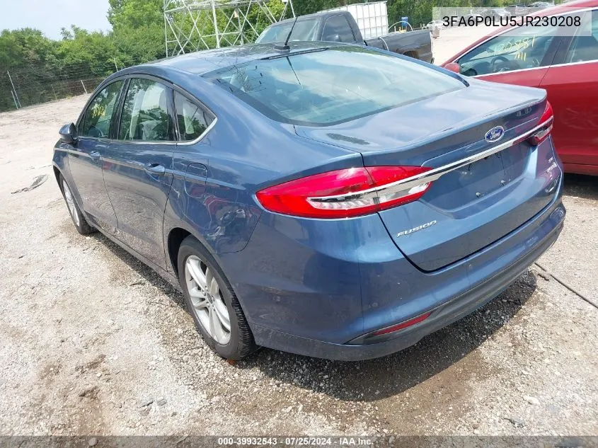 2018 Ford Fusion Hybrid Se VIN: 3FA6P0LU5JR230208 Lot: 39932543