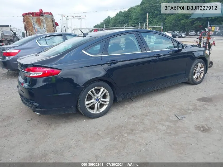 3FA6P0HD8JR227912 2018 Ford Fusion Se