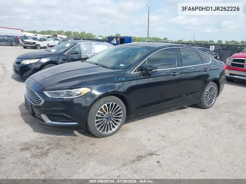 2018 Ford Fusion Se VIN: 3FA6P0HD1JR262226 Lot: 39938744