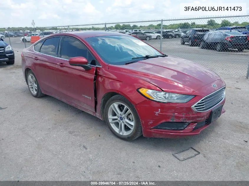 3FA6P0LU6JR141473 2018 Ford Fusion Hybrid Se