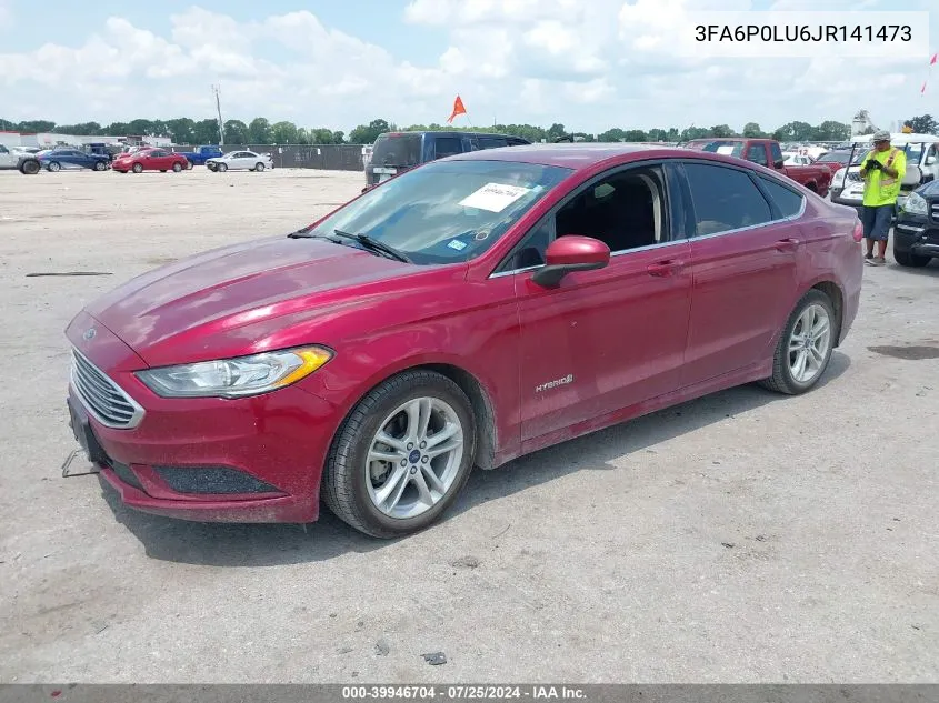 3FA6P0LU6JR141473 2018 Ford Fusion Hybrid Se