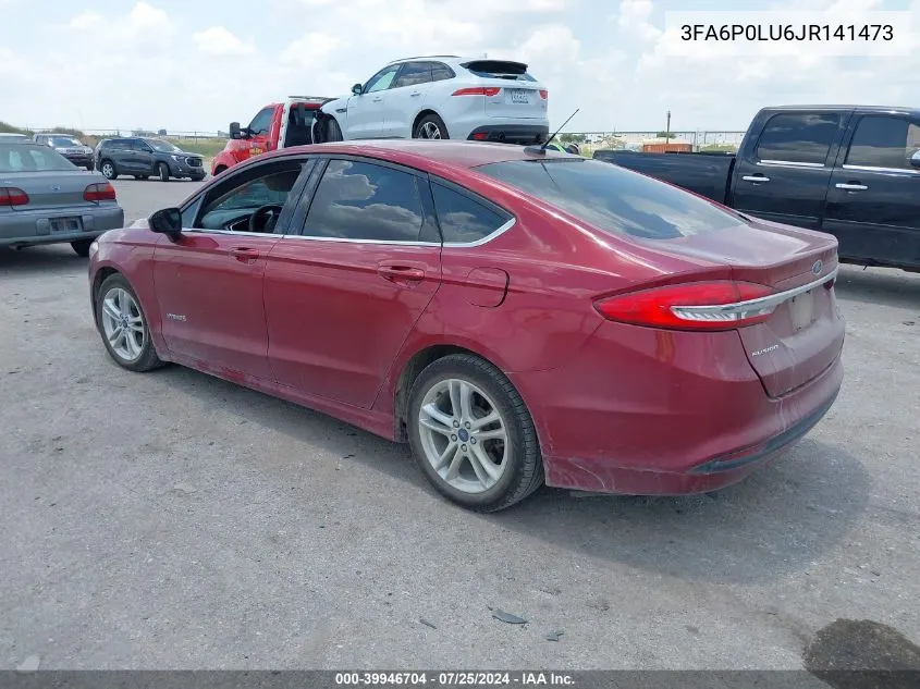 2018 Ford Fusion Hybrid Se VIN: 3FA6P0LU6JR141473 Lot: 39946704