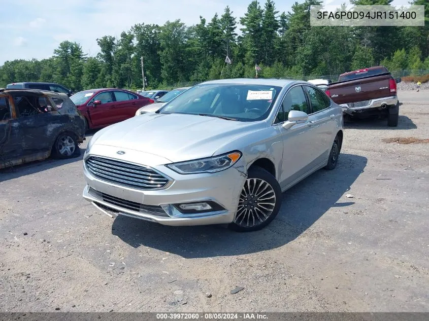 3FA6P0D94JR151400 2018 Ford Fusion Titanium