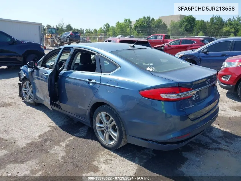 3FA6P0HD5JR213658 2018 Ford Fusion Se