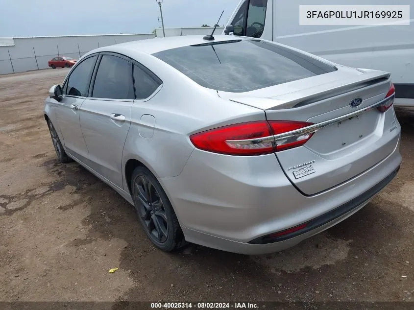 2018 Ford Fusion Hybrid Se VIN: 3FA6P0LU1JR169925 Lot: 40025314