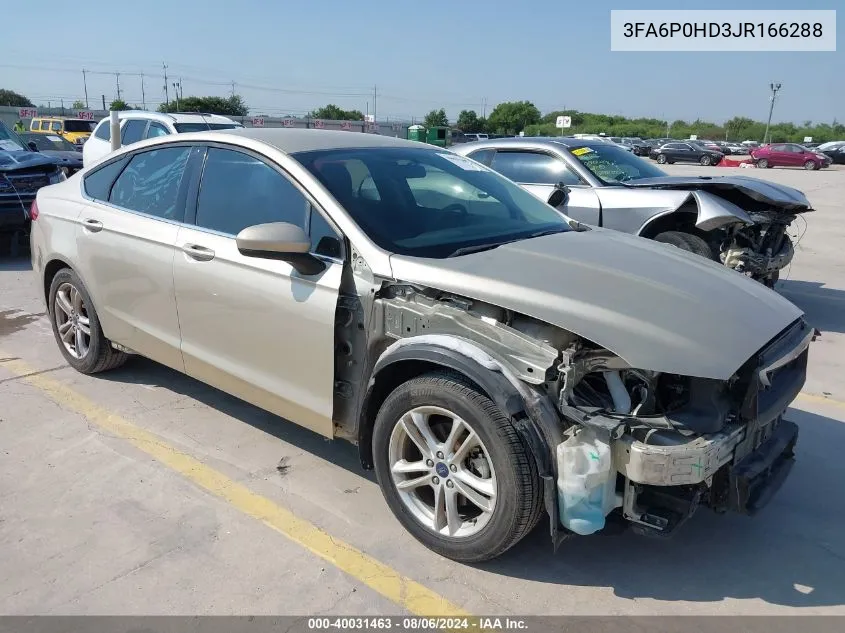 3FA6P0HD3JR166288 2018 Ford Fusion Se