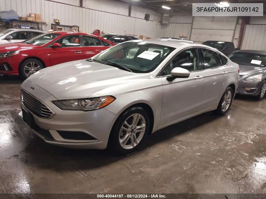 2018 Ford Fusion Se VIN: 3FA6P0H76JR109142 Lot: 40044187