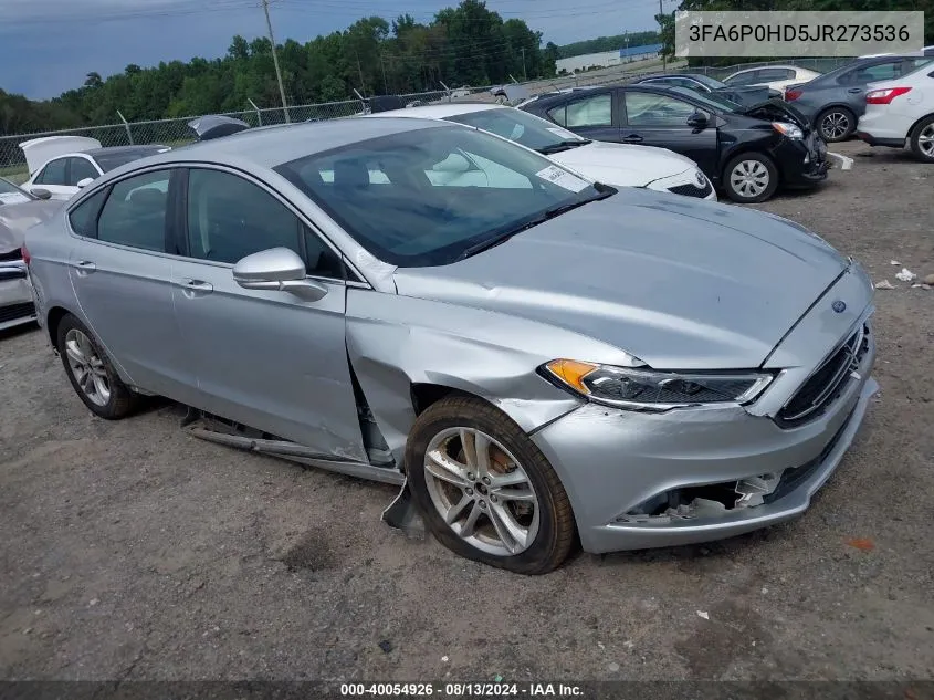 3FA6P0HD5JR273536 2018 Ford Fusion Se