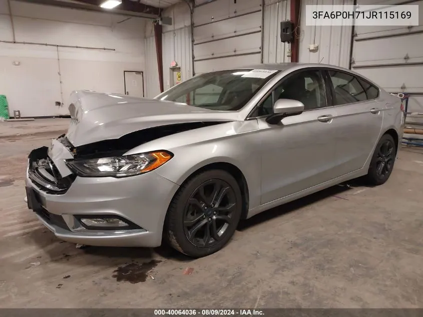 3FA6P0H71JR115169 2018 Ford Fusion Se