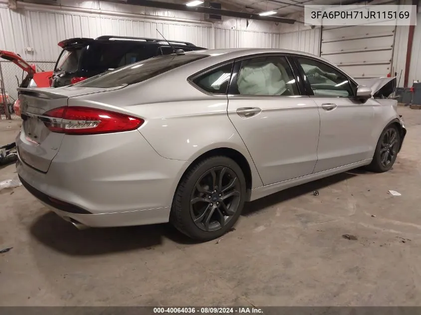 3FA6P0H71JR115169 2018 Ford Fusion Se