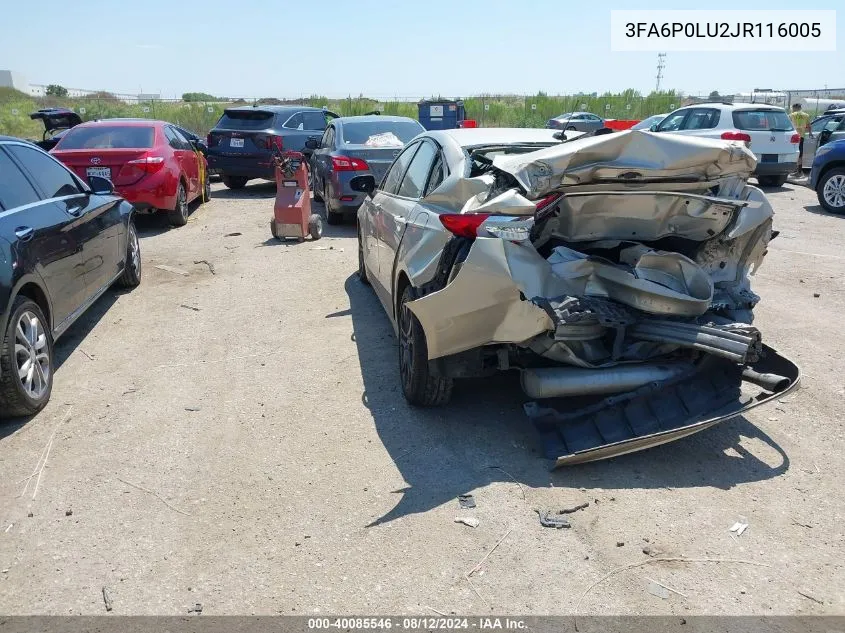 3FA6P0LU2JR116005 2018 Ford Fusion Hybrid Se