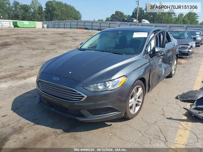 3FA6P0H70JR151306 2018 Ford Fusion Se