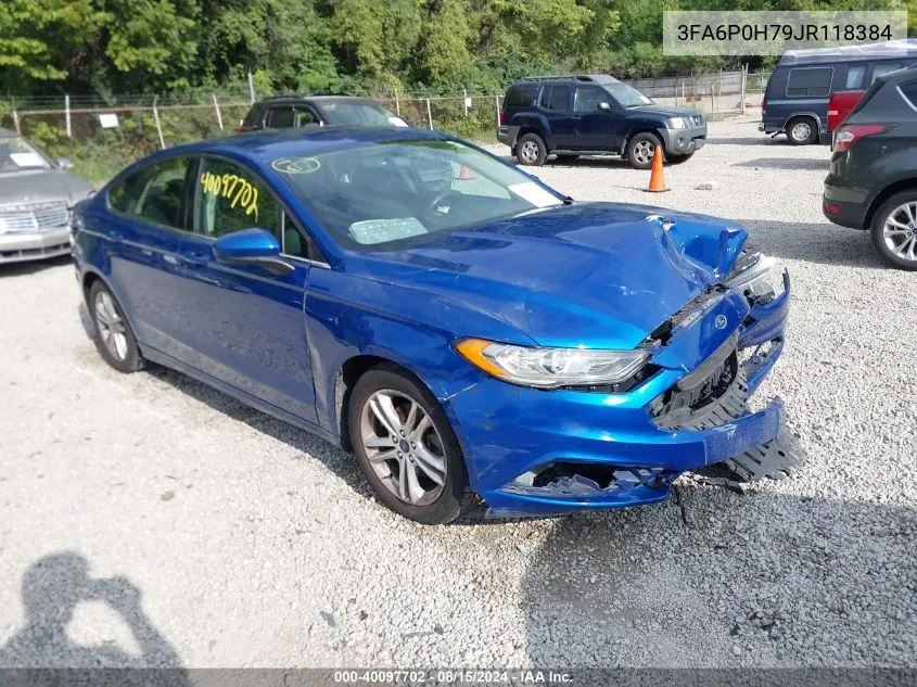 2018 Ford Fusion Se VIN: 3FA6P0H79JR118384 Lot: 40097702