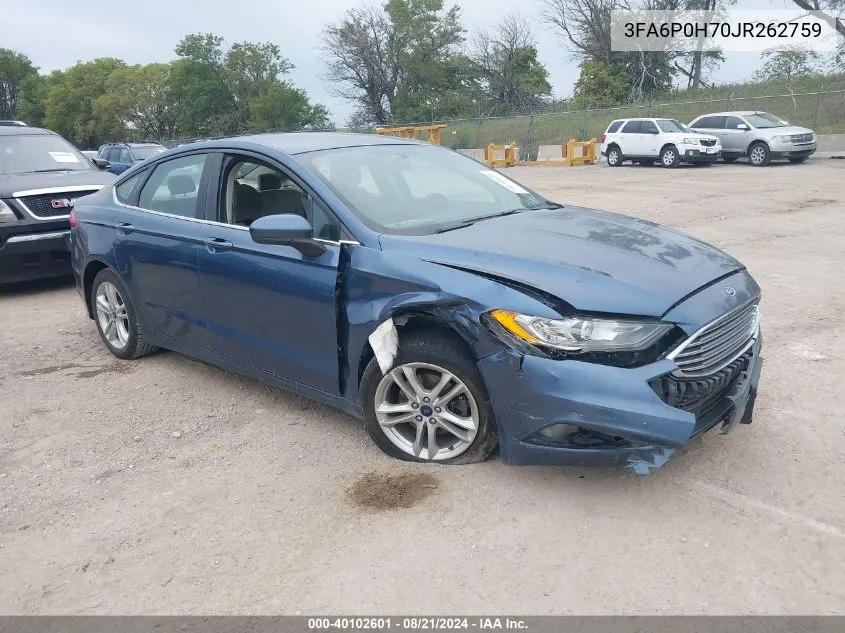 3FA6P0H70JR262759 2018 Ford Fusion Se