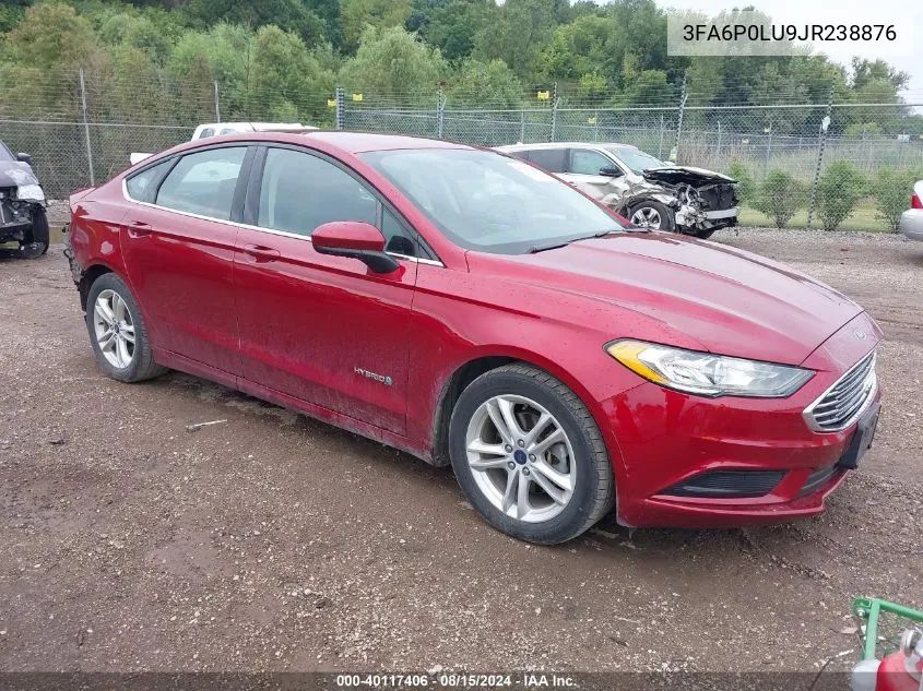 2018 Ford Fusion Se Hybrid VIN: 3FA6P0LU9JR238876 Lot: 40117406