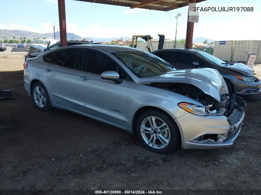 2018 Ford Fusion Hybrid Se VIN: 3FA6P0LU8JR197088 Lot: 40120898